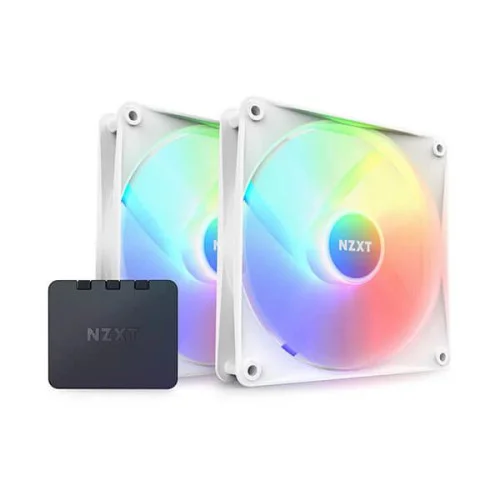 Nzxt F140 RGB Core Dual Pack White With Controller Nzxt F140 RGB Core Dual Pack White With Controller