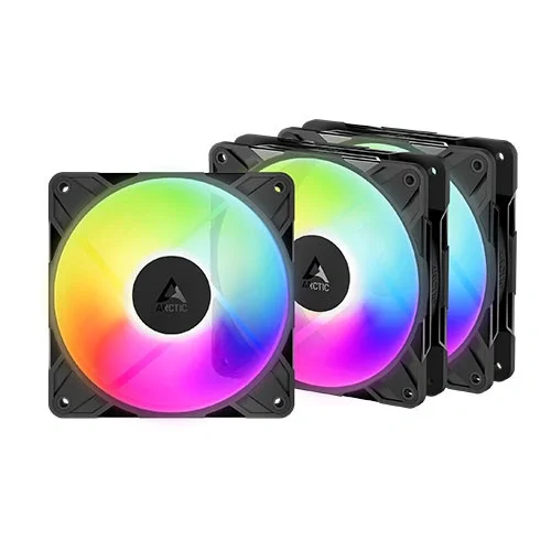 Arctic P12 Pro Reverse ARGB 120mm Triple Pack Black Arctic P12 Pro Reverse ARGB 120mm Triple Pack Black