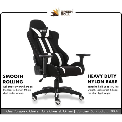 Green Soul GS-600 Beast Series Gaming Chair (Black & White) Green Soul GS-600 Beast Series Gaming Chair (Black & White)