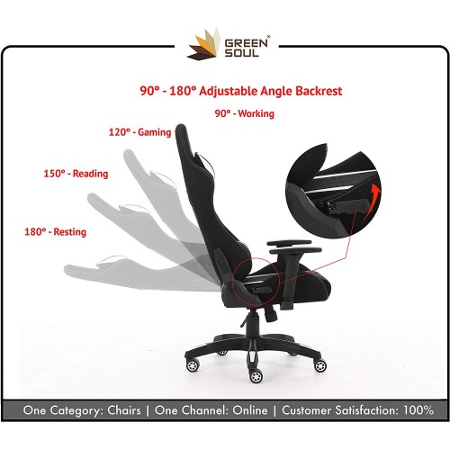 Green Soul GS-600 Beast Series Gaming Chair (Black & White) Green Soul GS-600 Beast Series Gaming Chair (Black & White)