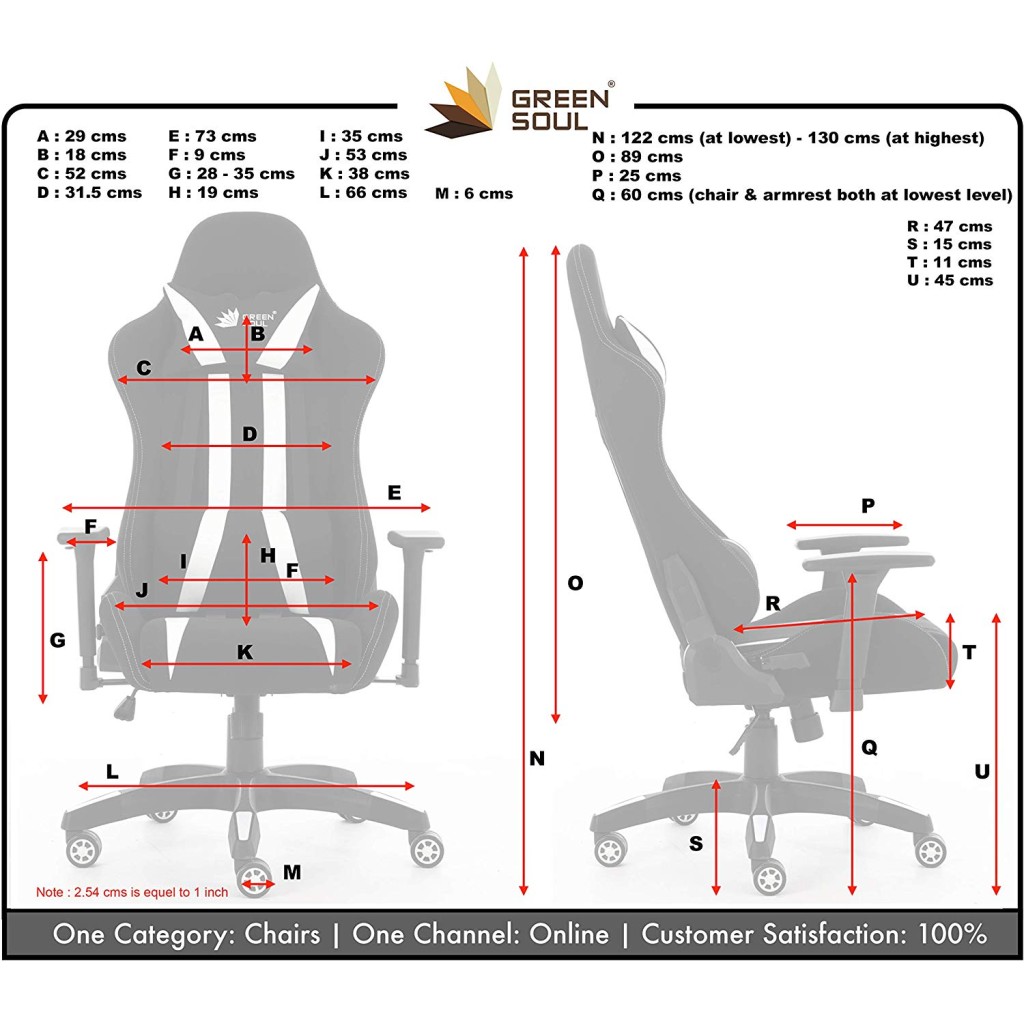 Green Soul GS-600 Beast Series Gaming Chair (Black & White) Green Soul GS-600 Beast Series Gaming Chair (Black & White)