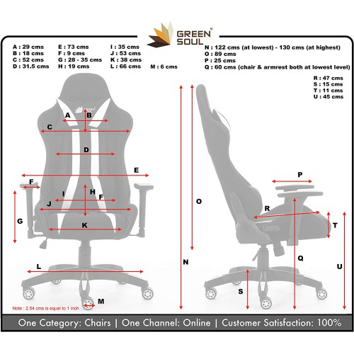 Green Soul GS-600 Beast Series Gaming Chair (Black & White) Green Soul GS-600 Beast Series Gaming Chair (Black & White)