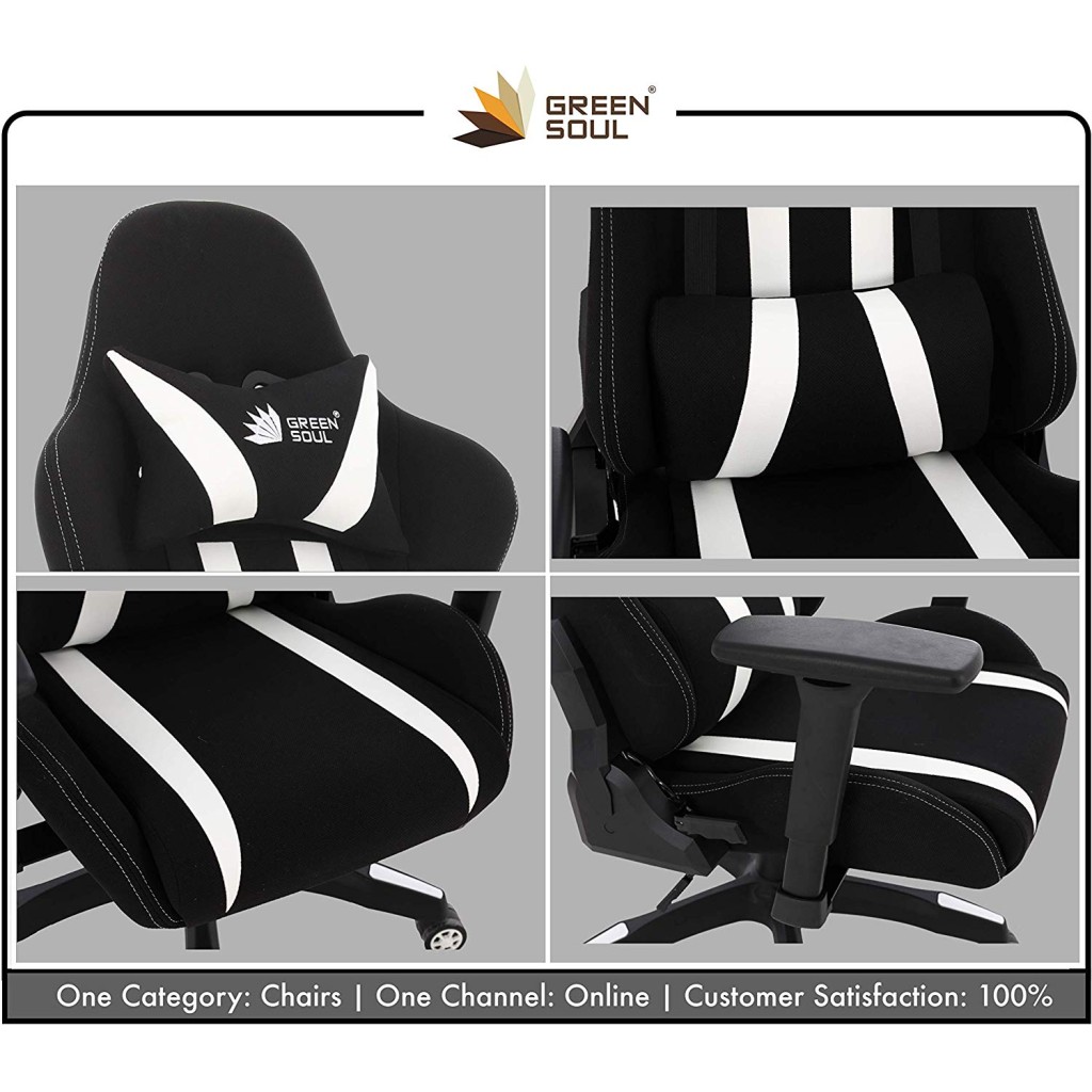Green Soul GS-600 Beast Series Gaming Chair (Black & White) Green Soul GS-600 Beast Series Gaming Chair (Black & White)
