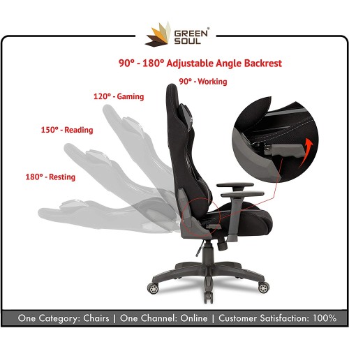 Green Soul GS-600 Beast Series Gaming Chair (Black & Grey)