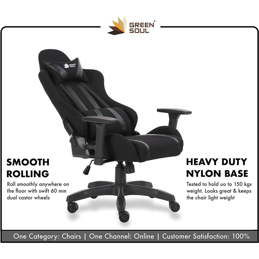 Green Soul GS-600 Beast Series Gaming Chair (Armour Black)