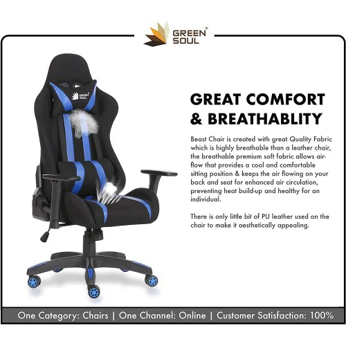 Green Soul GS-600 Beast Series Gaming Chair (Black & Blue)