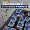 AULA M75 Tri-Mode TKL Mechanical Gaming Keyboard Blue+Black+Green Blue Switch AULA M75 Tri-Mode TKL Mechanical Gaming Keyboard Blue+Black+Green Blue Switch