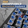 AULA M75 Tri-Mode TKL Mechanical Gaming Keyboard Blue+Black+Green Blue Switch