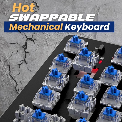 AULA M75 Tri-Mode TKL Mechanical Gaming Keyboard Blue+Black+Green Blue Switch AULA M75 Tri-Mode TKL Mechanical Gaming Keyboard Blue+Black+Green Blue Switch