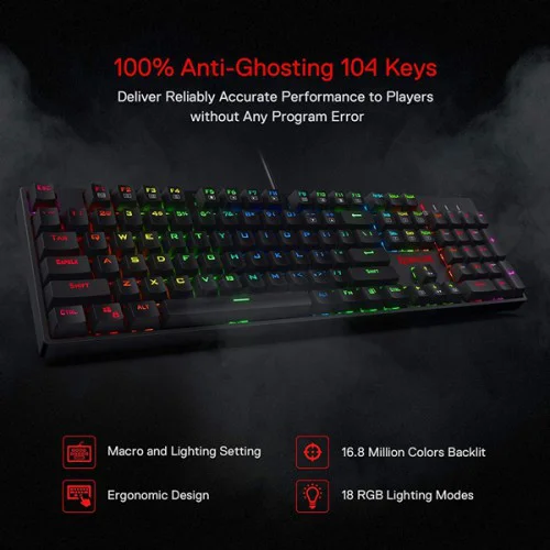 Redragon Surara K582 Black- BROWN SWITCH Redragon Surara K582 Black- BROWN SWITCH