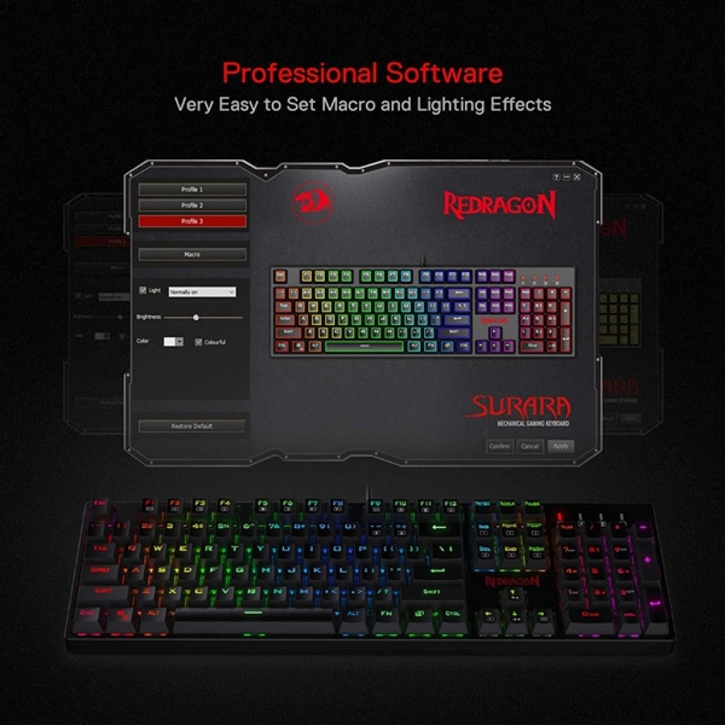 Redragon Surara K582 Black- BROWN SWITCH