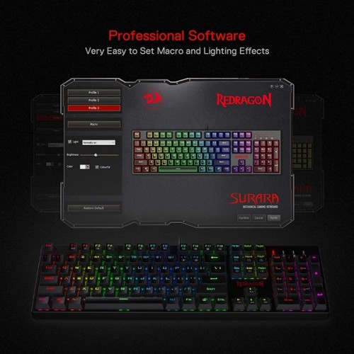 Redragon Surara K582 Black- BROWN SWITCH