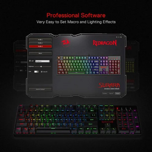 Redragon Surara K582 Black- BROWN SWITCH