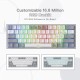 Redragon Fizz K617 White and Grey- RED SWITCH Redragon Fizz K617 White and Grey- RED SWITCH