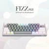 Redragon Fizz K617 Grey and White- RED SWITCH
