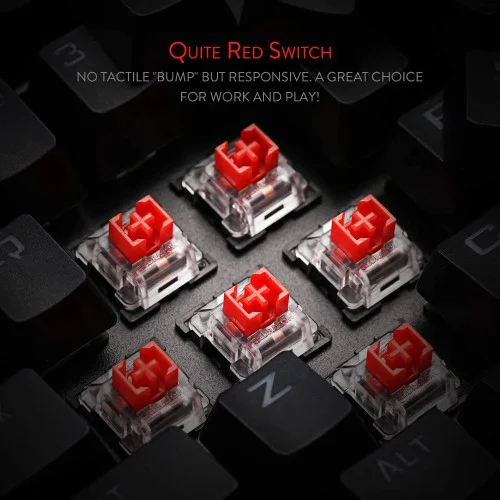 Redragon Vishnu K596 Black Wireless- Red switch Redragon Vishnu K596 Black Wireless- Red switch