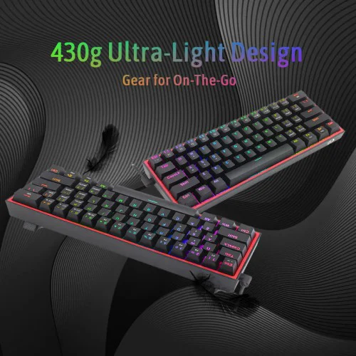 Redragon Fizz K617 Black- RED SWITCH Redragon Fizz K617 Black- RED SWITCH
