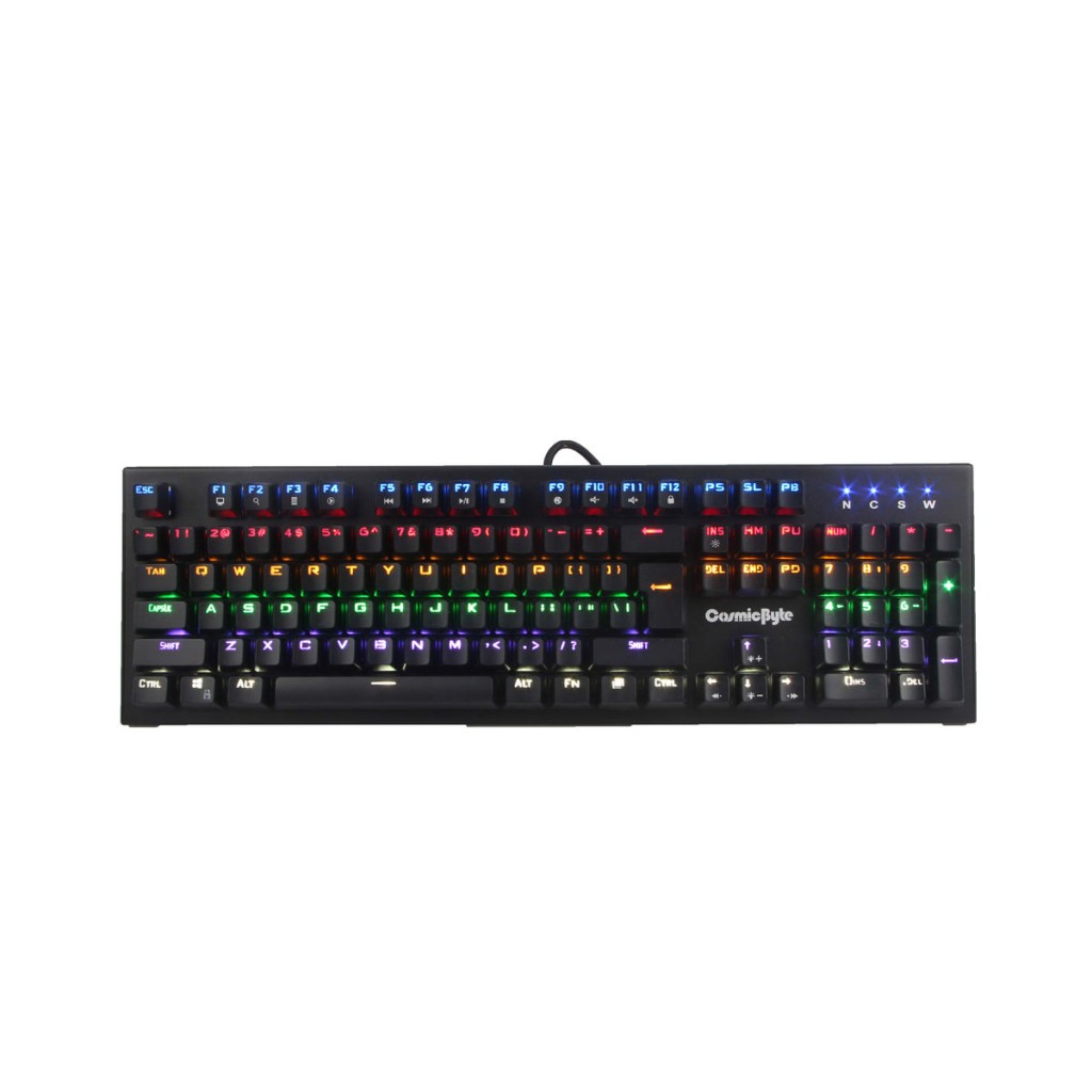 COSMIC BYTE CB-GK-07 AURORA MECHANICAL KEYBOARD WITH RAINBOW LED, BACKLIGHT EFFECTS, ANTI-GHOSTING COSMIC BYTE CB-GK-07 AURORA MECHANICAL KEYBOARD WITH RAINBOW LED, BACKLIGHT EFFECTS, ANTI-GHOSTING