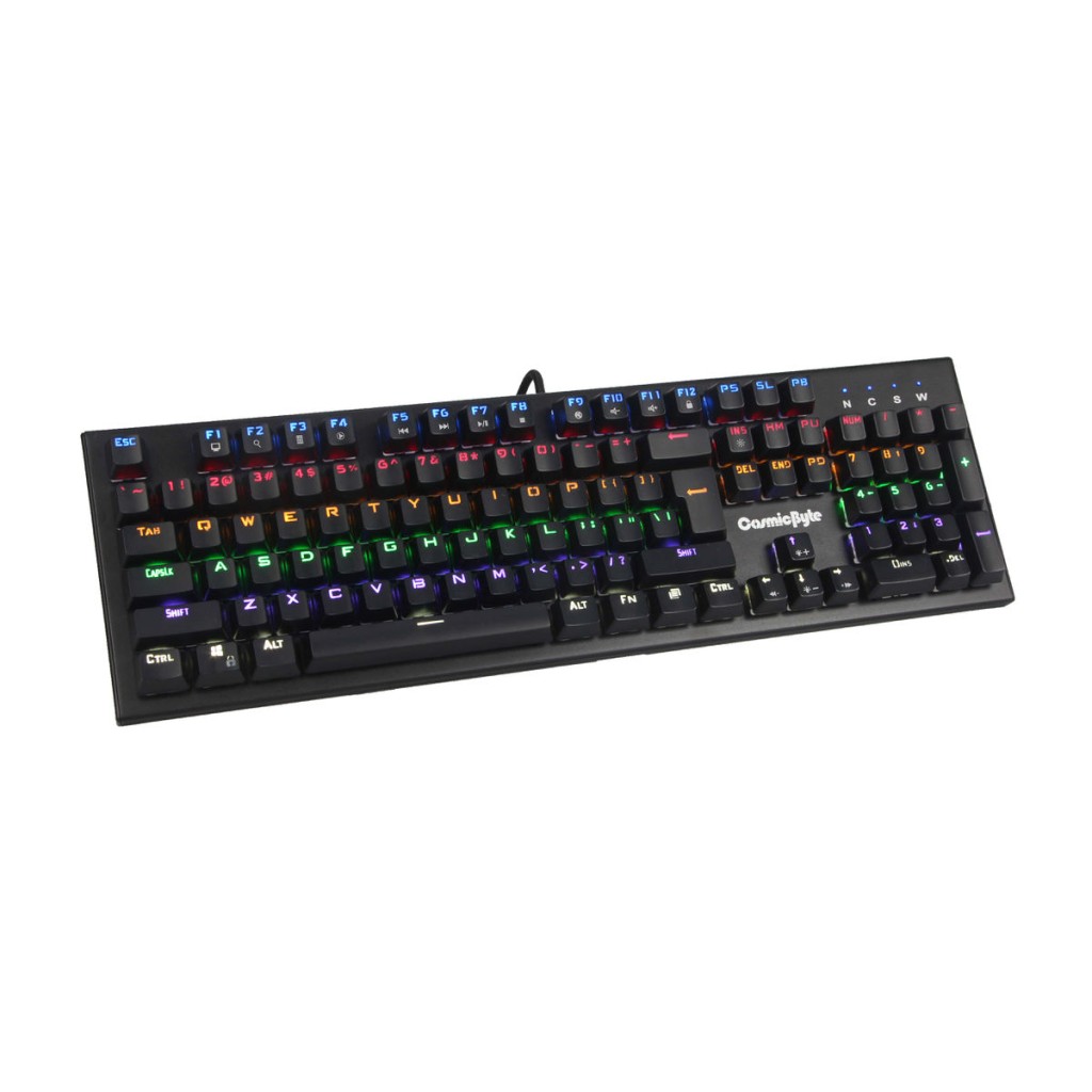 COSMIC BYTE CB-GK-07 AURORA MECHANICAL KEYBOARD WITH RAINBOW LED, BACKLIGHT EFFECTS, ANTI-GHOSTING COSMIC BYTE CB-GK-07 AURORA MECHANICAL KEYBOARD WITH RAINBOW LED, BACKLIGHT EFFECTS, ANTI-GHOSTING