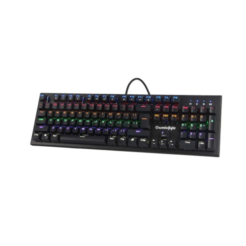 COSMIC BYTE CB-GK-07 AURORA MECHANICAL KEYBOARD WITH RAINBOW LED, BACKLIGHT EFFECTS, ANTI-GHOSTING
