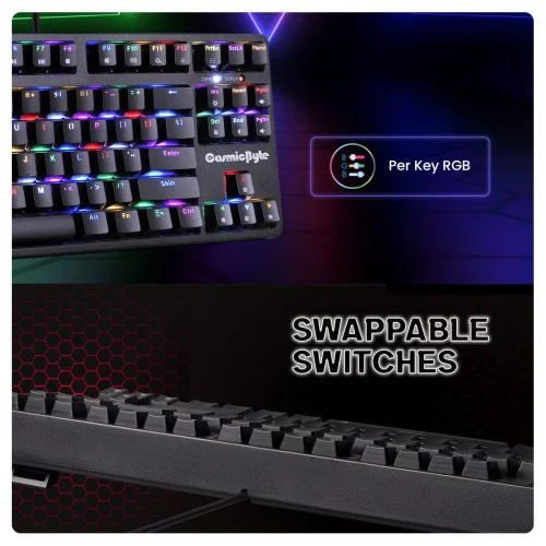 Cosmic Byte CB-GK-39 Trinity Wireless Optical Swappable Keyboard Blue Switch Cosmic Byte CB-GK-39 Trinity Wireless Optical Swappable Keyboard Blue Switch