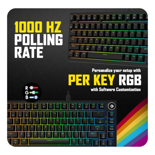 Cosmic Byte CB-GK-43 Phantom TKL Gasket Mechanical Wired Swappable Keyboard with PreLubed Switches Cosmic Byte CB-GK-43 Phantom TKL Gasket Mechanical Wired Swappable Keyboard with PreLubed Switches
