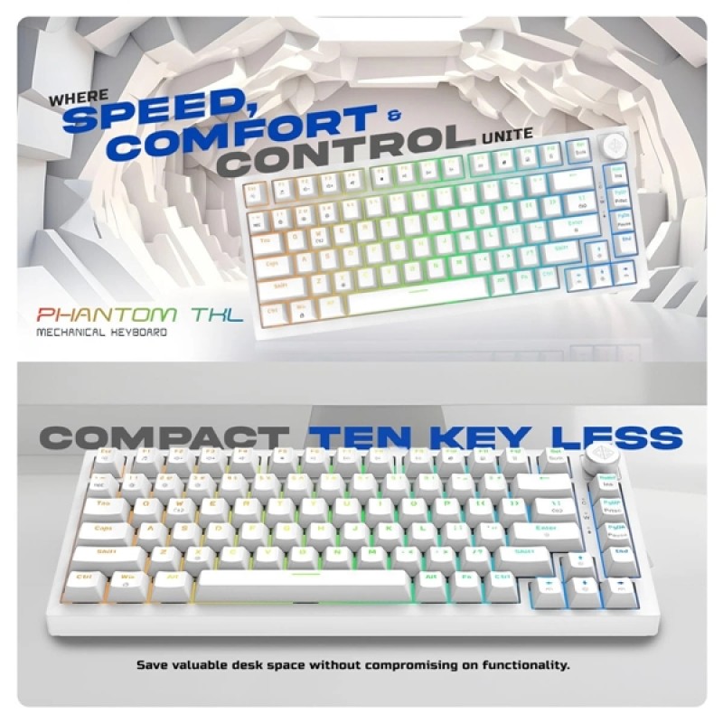 Cosmic Byte CB-GK-42 Phantom TKL Gasket Mechanical Wired Swappable Keyboard with PreLubed Switches Cosmic Byte CB-GK-42 Phantom TKL Gasket Mechanical Wired Swappable Keyboard with PreLubed Switches