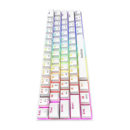 Gamdias Hermes E3 RGB 60% Red switch - White
