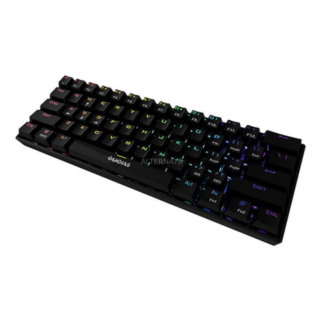Gamdias Hermes E3 RGB 60% Blue Switch - Black