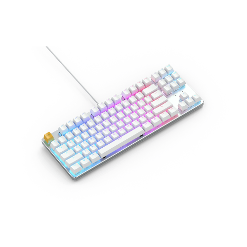 Glorious GMMK Modular Mechanical keyboard (White ice) - Gateron Brown Switch