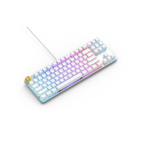 Glorious GMMK Modular Mechanical keyboard (White ice) - Gateron Brown Switch