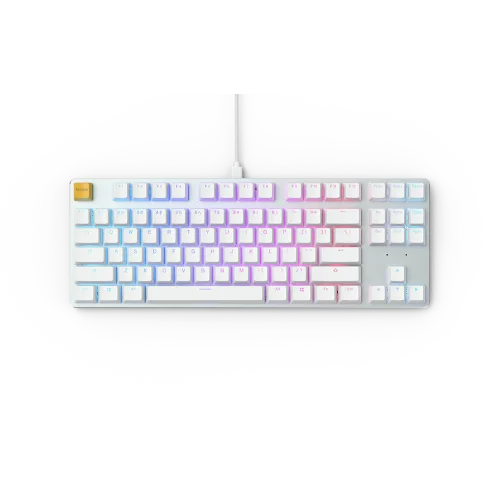Glorious GMMK Modular Mechanical keyboard (White ice) - Gateron Brown Switch