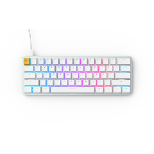 Glorious GMMK Modular Mechanical keyboard Compact (White Ice) - Gateron Brown Switch