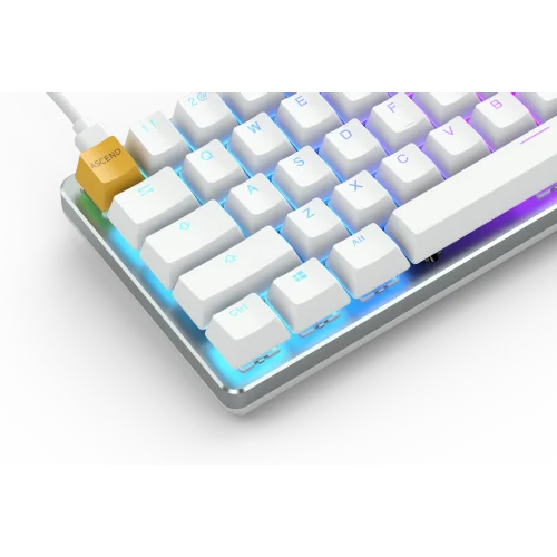 Glorious GMMK Modular Mechanical keyboard Compact (White Ice) - Gateron Brown Switch