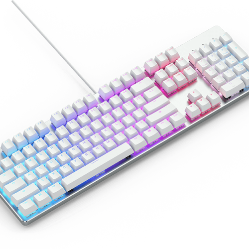 Glorious GMMK Modular Mechanical Keyboard Full Size (White Ice) - Gateron Brown Switch