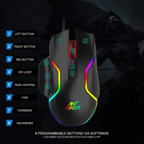 Ant Esports GM320 RGB Optical gaming mouse Ant Esports GM320 RGB Optical gaming mouse