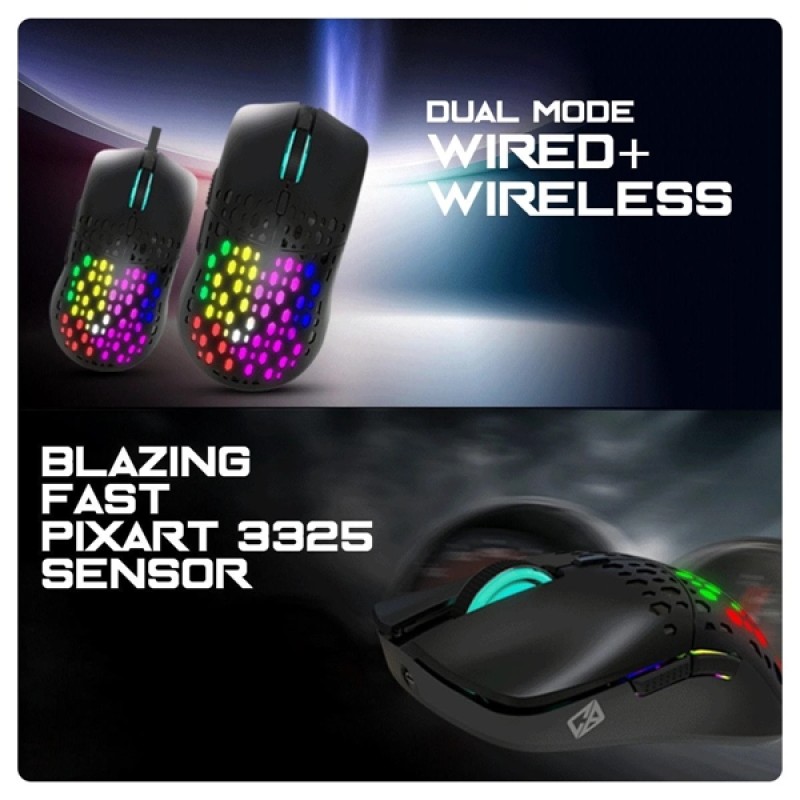 Cosmic Byte Sentinel RGB Wireless + Wired Dual Mode Gaming Mouse Cosmic Byte Sentinel RGB Wireless + Wired Dual Mode Gaming Mouse