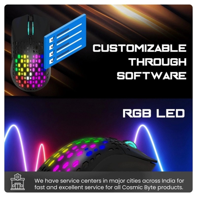 Cosmic Byte Sentinel RGB Wireless + Wired Dual Mode Gaming Mouse Cosmic Byte Sentinel RGB Wireless + Wired Dual Mode Gaming Mouse