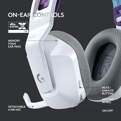 Logitech G733 Lightspeed Wireless Headset (White) Logitech G733 Lightspeed Wireless Headset (White)
