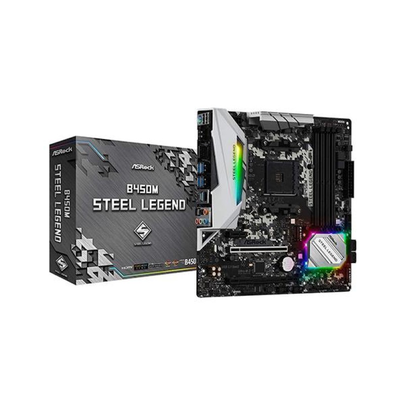 ASRock B450M Steel Legend Motherboard ASRock B450M Steel Legend Motherboard