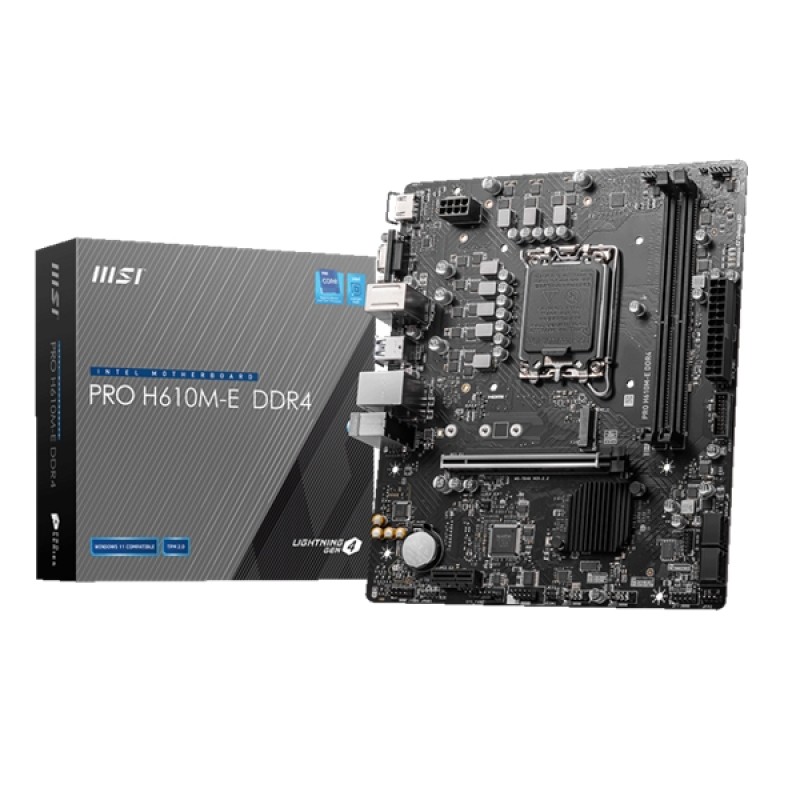 MSI Pro H610M-E DDR4 Motherboard MSI Pro H610M-E DDR4 Motherboard