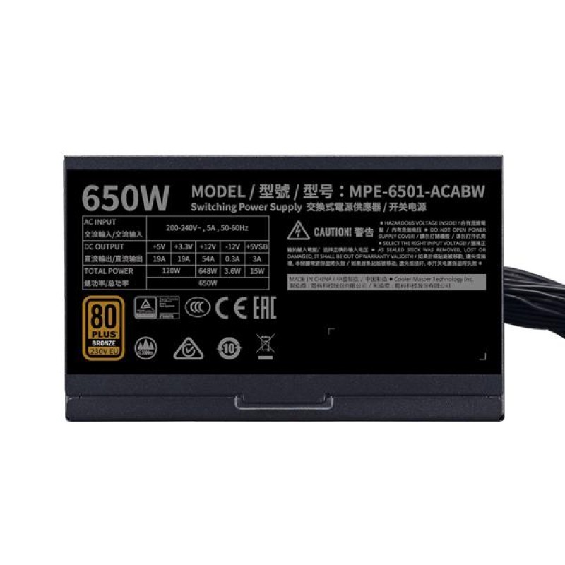 Cooler Master MWE 650 v2 Bronze Cooler Master MWE 650 v2 Bronze