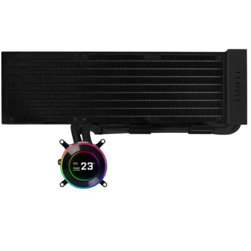 Lian Li Hydroshift II LCD-C 360N Fan less CPU Liquid Cooler Black Lian Li Hydroshift II LCD-C 360N Fan less CPU Liquid Cooler Black