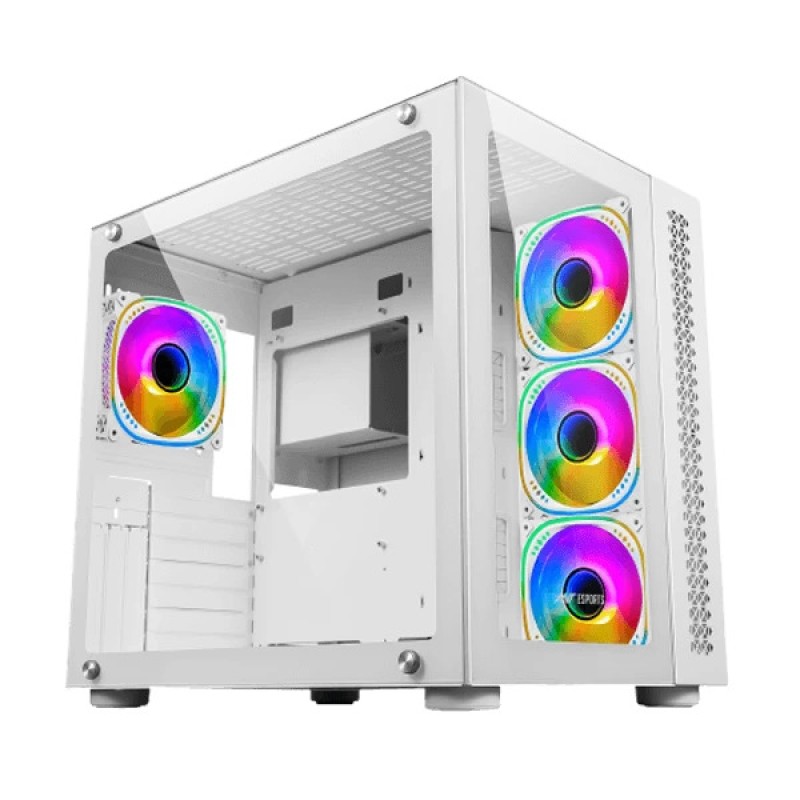Ant Esports Crystal ARGB White Cabinet Ant Esports Crystal ARGB White Cabinet