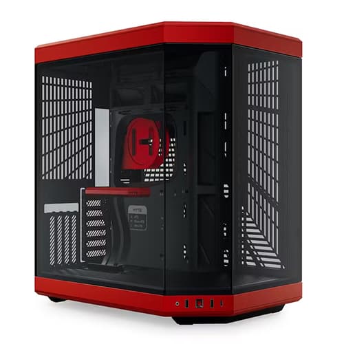 HYTE Y70 E-ATX Mid Tower Case Black and Red HYTE Y70 E-ATX Mid Tower Case Black and Red