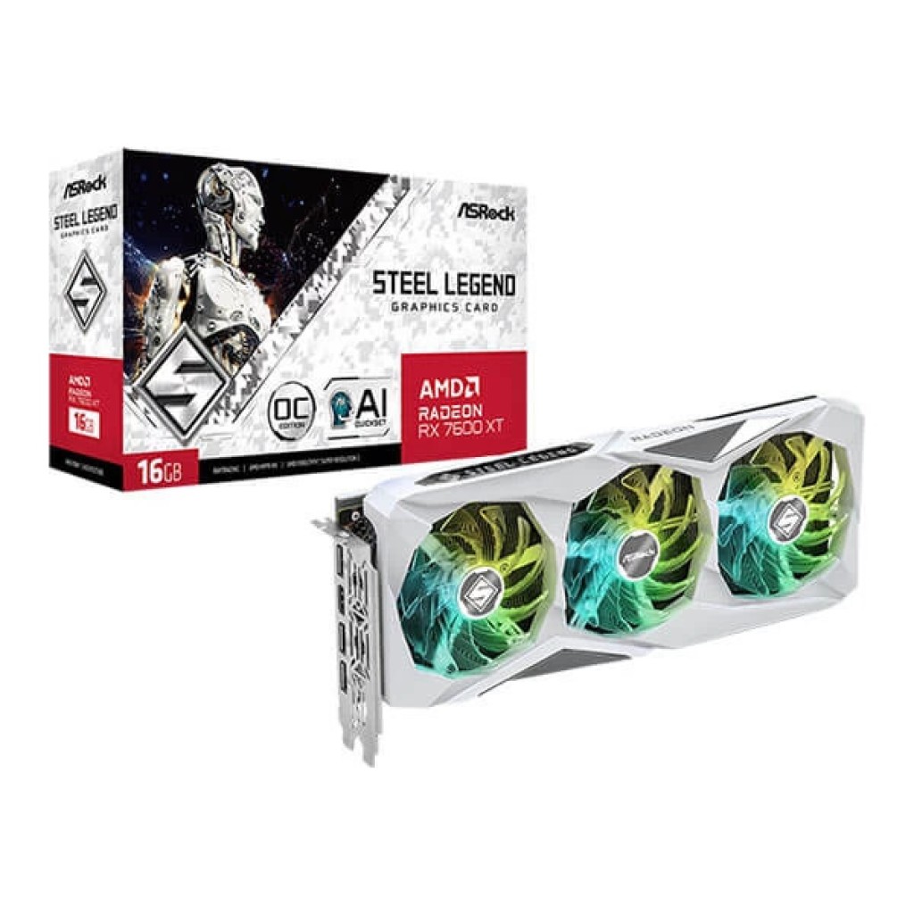 Asrock RX 7600 XT Steel Legend OC 16GB Asrock RX 7600 XT Steel Legend OC 16GB