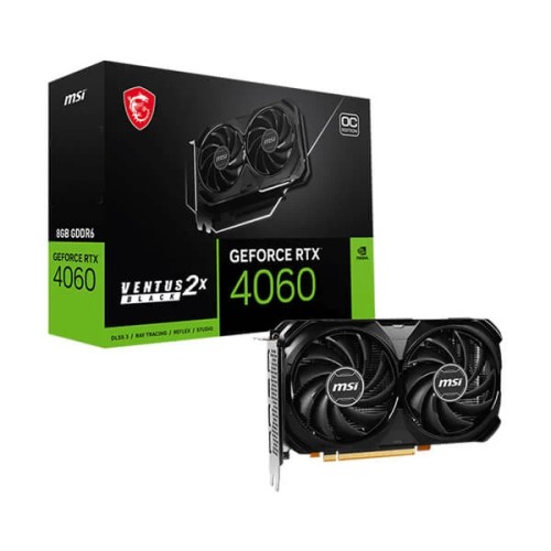 MSI RTX 4060 Ventus 2X Black OC 8GB Graphics Card MSI RTX 4060 Ventus 2X Black OC 8GB Graphics Card