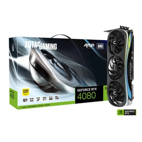 Zotac Gaming GeForce RTX 4080 AMP Extreme AIRO 16GB Zotac Gaming GeForce RTX 4080 AMP Extreme AIRO 16GB