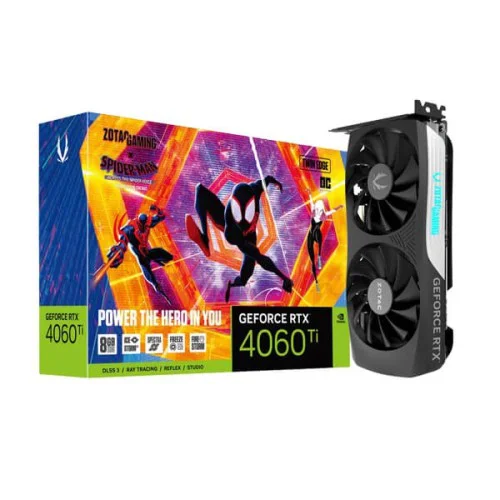 ZOTAC GAMING GeForce RTX 4060 Ti 8GB Twin Edge OC SPIDER-MAN Across the Spider-Verse Bundle ZOTAC GAMING GeForce RTX 4060 Ti 8GB Twin Edge OC SPIDER-MAN Across the Spider-Verse Bundle