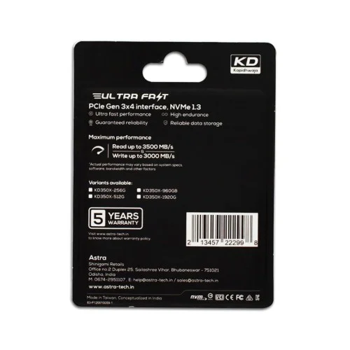 ASTRA KD350X 256GB NVMe ASTRA KD350X 256GB NVMe